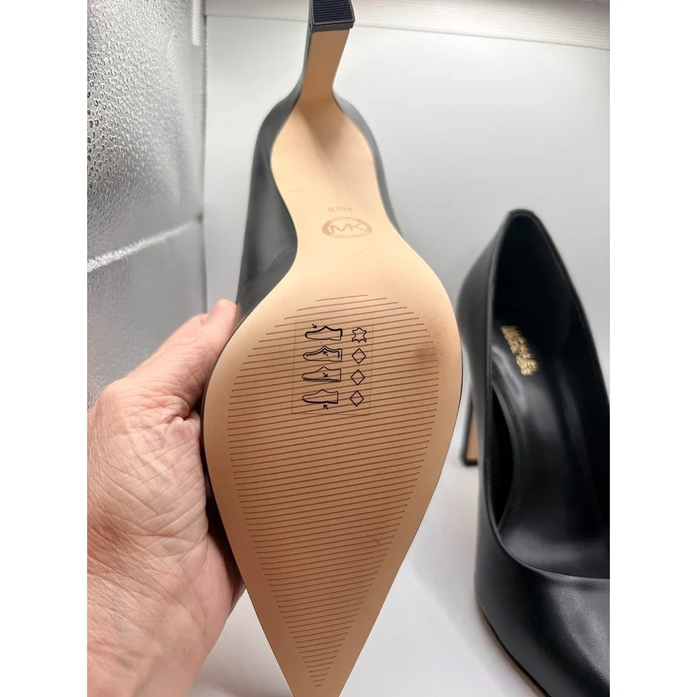 Michael Kors Amara Pump Leather, Black Sz 9.5M